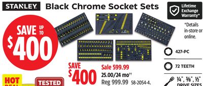 STANLEY Black Chrome Socket Sets