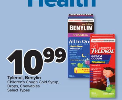 Children's Cough Cold Syrup, Drops, Chewables