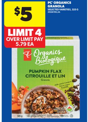 PC® ORGANICS GRANOLA, 325 G