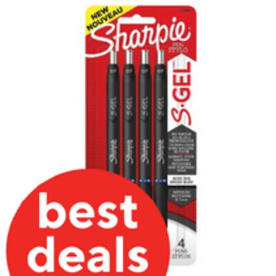 Sharpie S-Gel Pen, 0.7mm, Blue, 4 pk