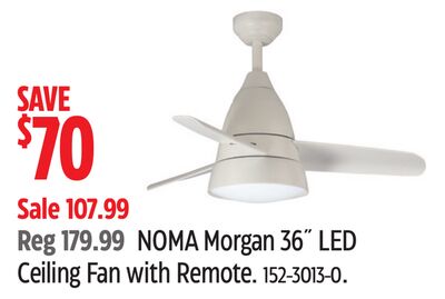 NOMA Morgan 36˝ LED Ceiling Fan with Remote