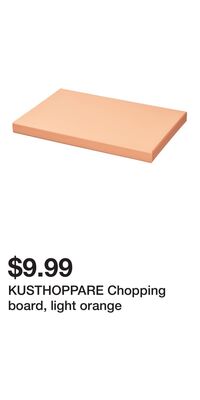 KUSTHOPPARE Chopping board, light orange