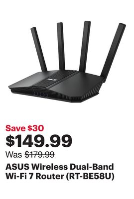 ASUS Wireless Dual-Band Wi-Fi 7 Router (RT-BE58U)