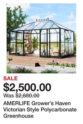 AMERLIFE Grower's Haven Victorian Style Polycarbonate Greenhouse
