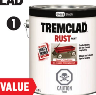 Tremclad Rust Paint, 3.78L.