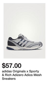 adidas Originals x Sporty & Rich Adizero Adios Mesh Sneakers