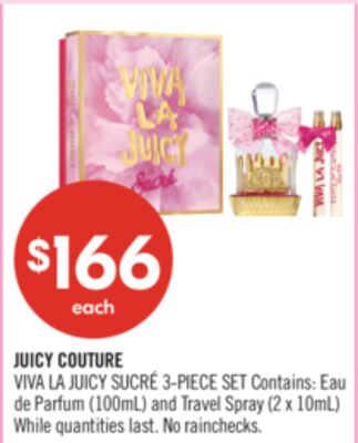 JUICY COUTURE VIVA LA JUICY SUCRÉ 3-PIECE SET Contains: Eau de Parfum (100mL) and Travel Spray (2 x 10mL)