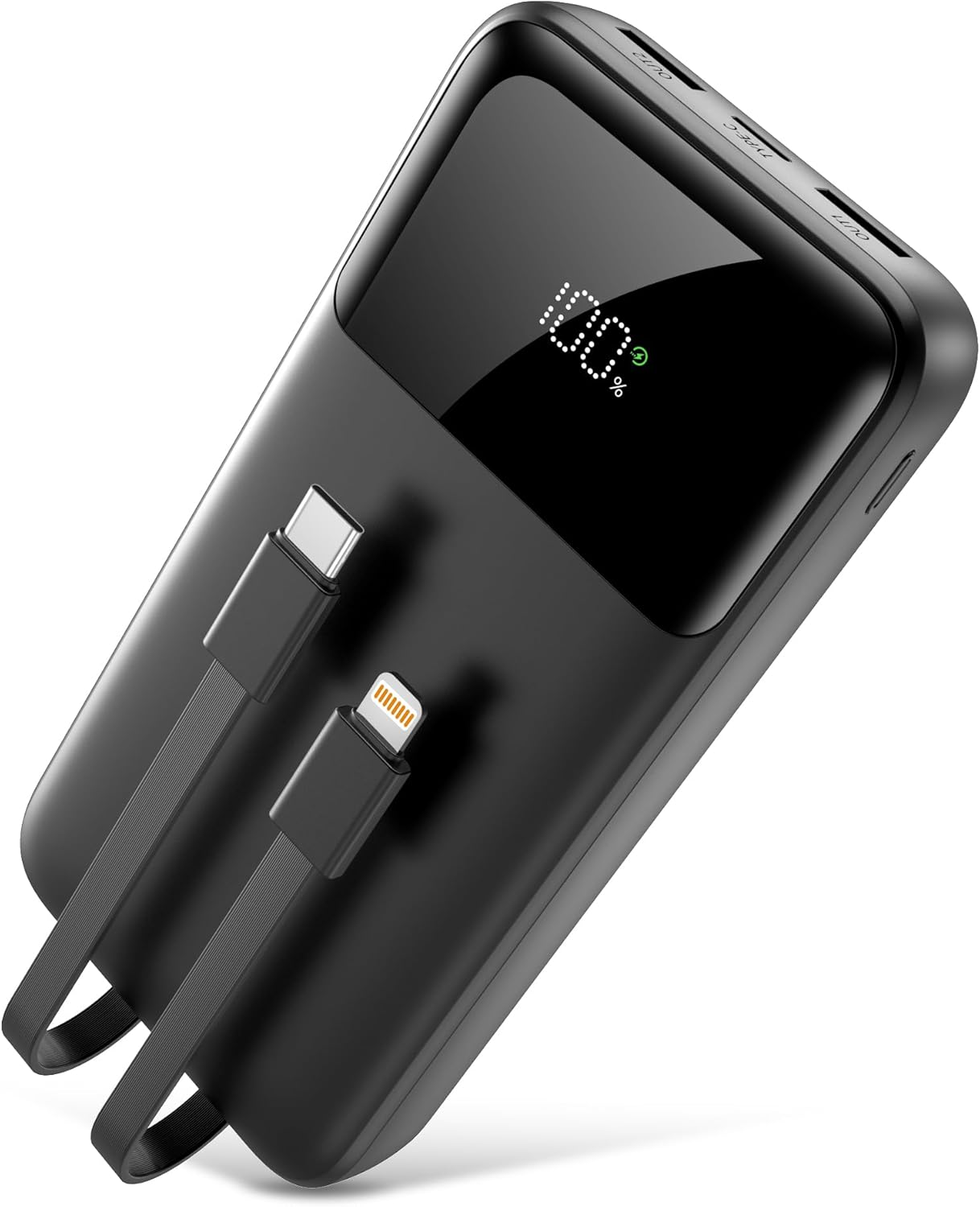 Portable Charger 40000mAh, 22.5W Fast Charging, Built-in USB-C & Lightning Cables PD/QC - $29.99 (reg $65.79)