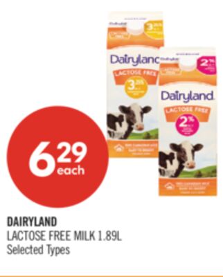 DAIRYLAND LACTOSE FREE MILK 1.89L