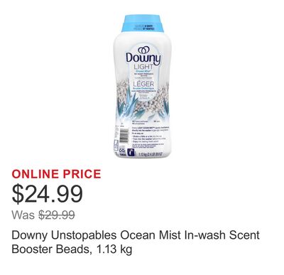 Downy Unstopables Ocean Mist In-wash Scent Booster Beads, 1.13 kg