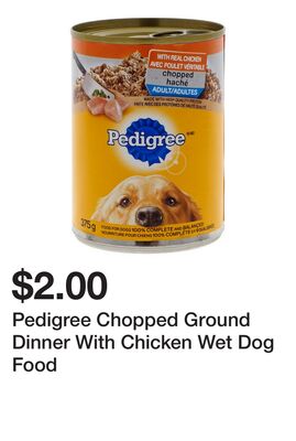 Pedigree Chopped Ground Dinner With Chicken Wet Dog Food