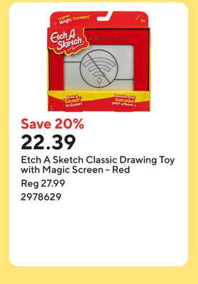 Etch A Sketch Classic Drawing Toy with Magic Screen - Red