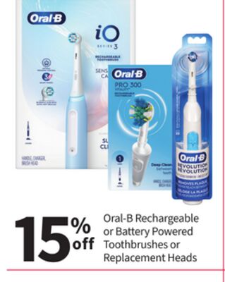 Oral-B Rechargeable or Battery Powdered Toothbrushes or Replacement Heads