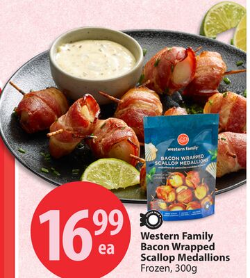 Western Family Bacon Wrapped Scallop Medallions