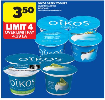 OÎKOS GREEK YOGURT, 4X95/100 G