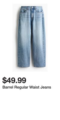 Barrel Regular Waist Jeans