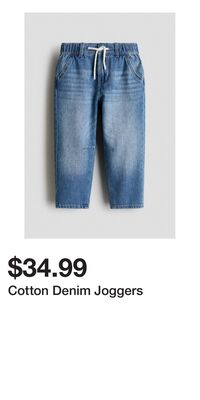 Cotton Denim Joggers