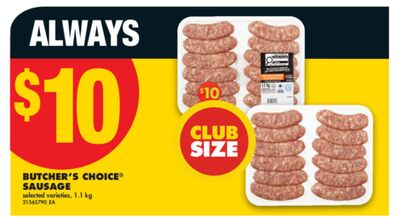 BUTCHER'S CHOICE® SAUSAGE, 1.1 KG
