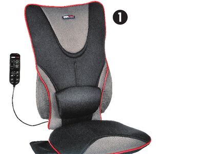ObusForme© Back Support Massage Full Back & Seat Heated Cushion with Lumbar Support