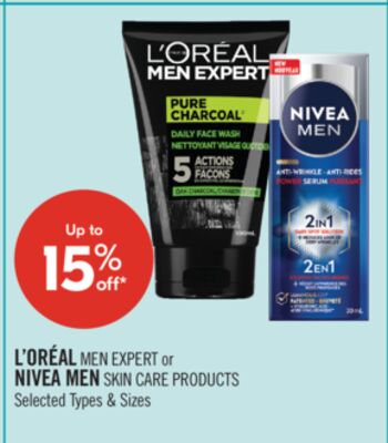 L'OREAL MEN EXPERT or NIVEA MEN SKIN CARE PRODUCTS