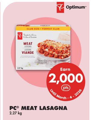 PC® MEAT LASAGNA, 2.27 KG