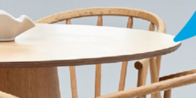 KLIPLEV Dining table, pedestal base, oak veneer finish