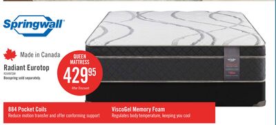 Springwall Radiant Eurotop Queen Mattress