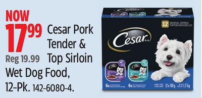 Cesar Pork Tender & Top Sirloin Wet Dog Food,