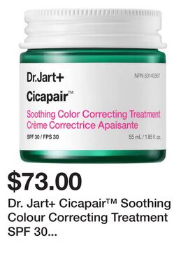 Dr. Jart+ Cicapair™ Soothing Colour Correcting Treatment SPF 30 with Centella Asiatica Extracts