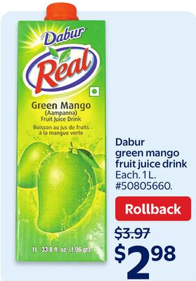 Dabur green mango fruit juice drink