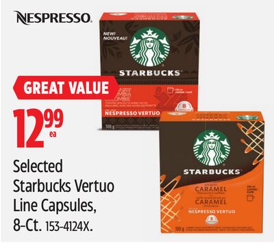 Selected Starbucks Vertuo Line Capsules