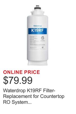 Waterdrop K19RF Filter- Replacement for Countertop RO System BC-WD-K19H