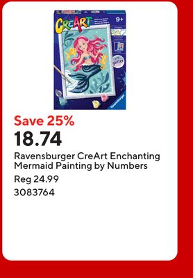 Ravensburger CreArt Enchanting Mermaid Painting by Numbers