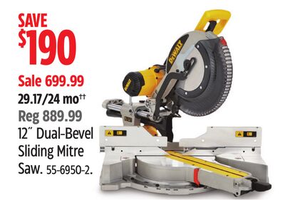 DEWALT 12˝ Dual-Bevel Sliding Mitre Saw.