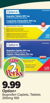 Option+ Ibuprofen Caplets Tablets