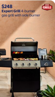 Expert Grill 4-burner gas grill With side burner