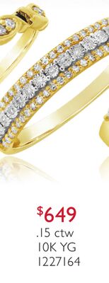 0.15CTW Diamond Stackable Band in 10K Yellow Gold
