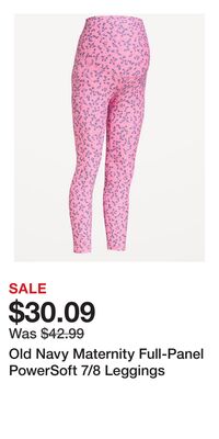 Old Navy Maternity Full-Panel PowerSoft 7/8 Leggings