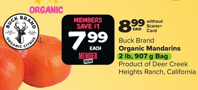 Buck Brand Organic Mandarins