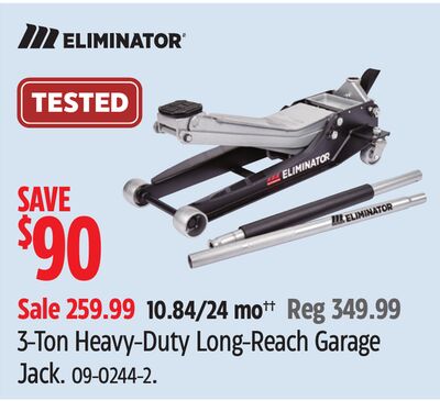 MotoMaster 3-Ton Heavy-Duty Long-Reach Garage Jack