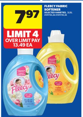FLEECY FABRIC SOFTENER, 3.5 L
