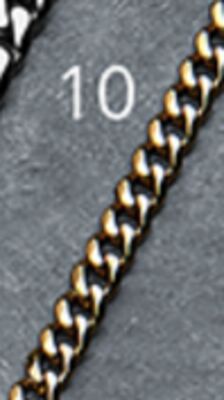 Stainless Steel 22" 3.3mm Gold-plated Polished Curb Chain
