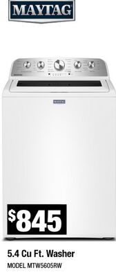 5.4 Cu. Ft. Washer