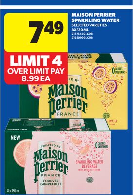 MAISON PERRIER SPARKLING WATER, 8x330 ML