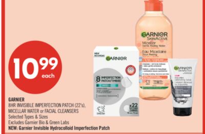GARNIER 8HR INVISIBLE IMPERFECTION PATCH (22's). MICELLAR WATER or FACIAL CLEANSERS