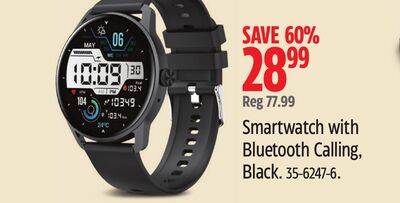 Smartwatch with Bluetooth Calling, Black