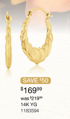 14K Yellow Gold 20mm Heart Textured Creole