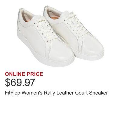 FitFlop Women's Rally Leather Court Sneaker