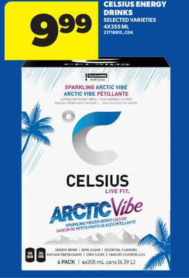 CELSIUS ENERGY DRINKS, 4X355 ML