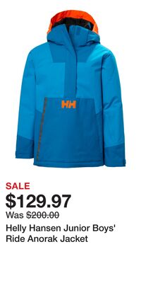 Helly Hansen Junior Boys' Ride Anorak Jacket